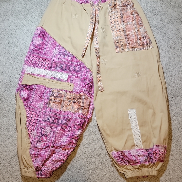 POL Pants - POL Vibrant Pink Patchwork Pants